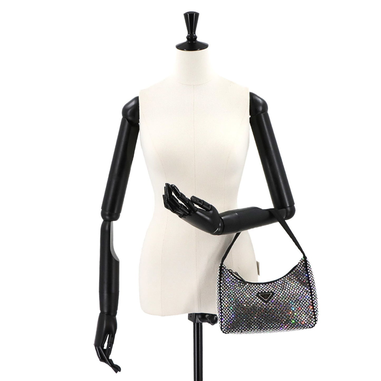 Prada Satin Black Handbags