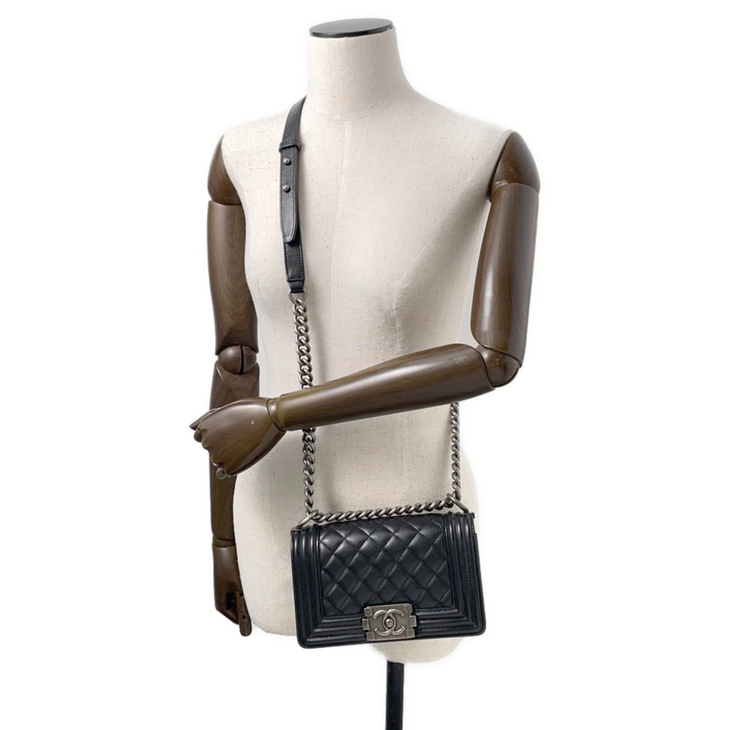 Chanel Calfskin Black Shoulder Bags