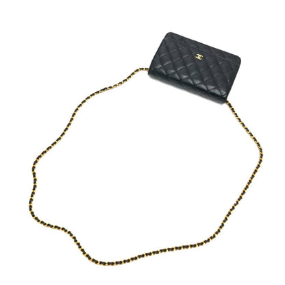 Chanel Calfskin Black Shoulder Bags
