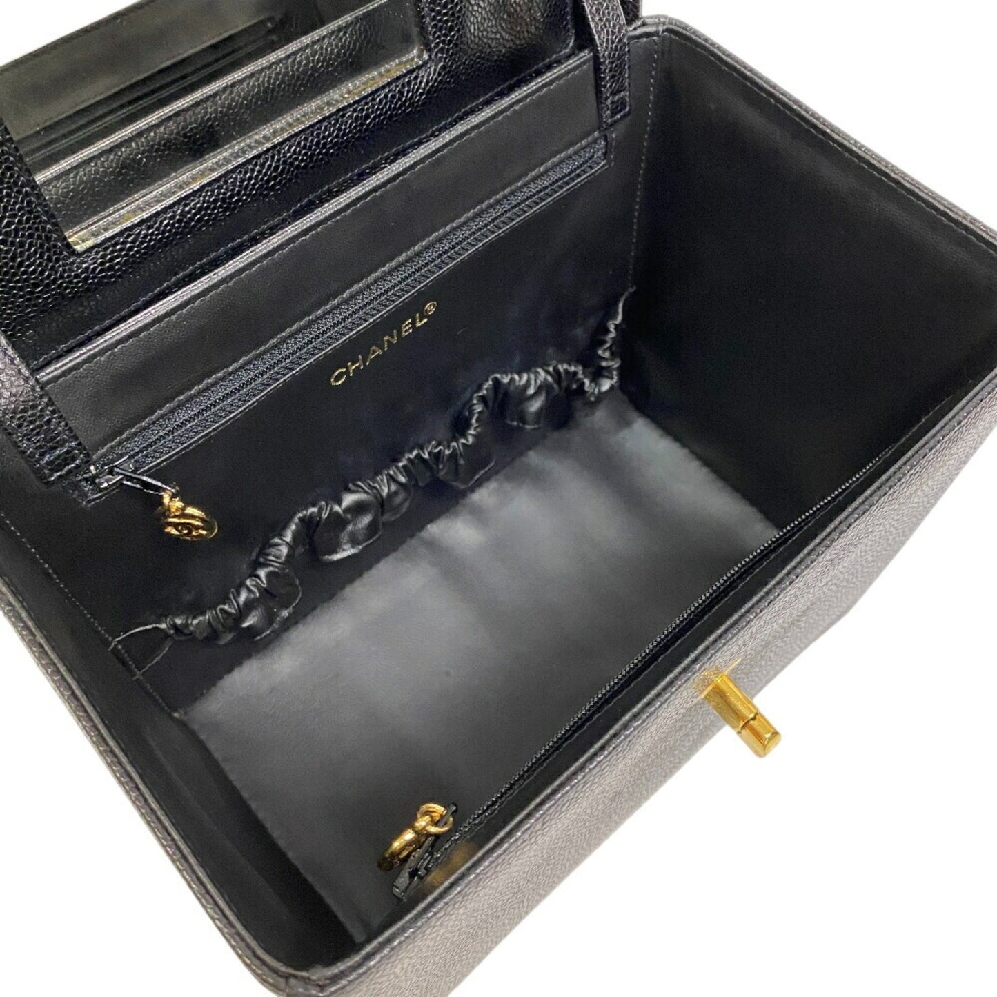 Chanel Calfskin Black Handbags