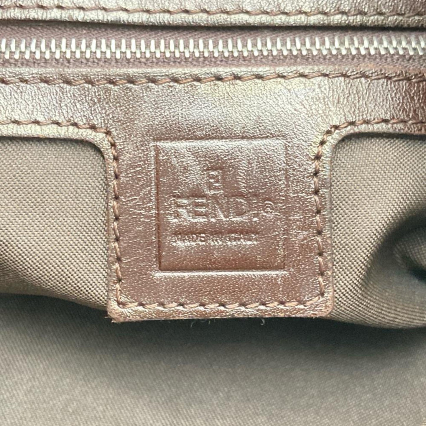 Fendi Canvas Brown Shoulder Bags