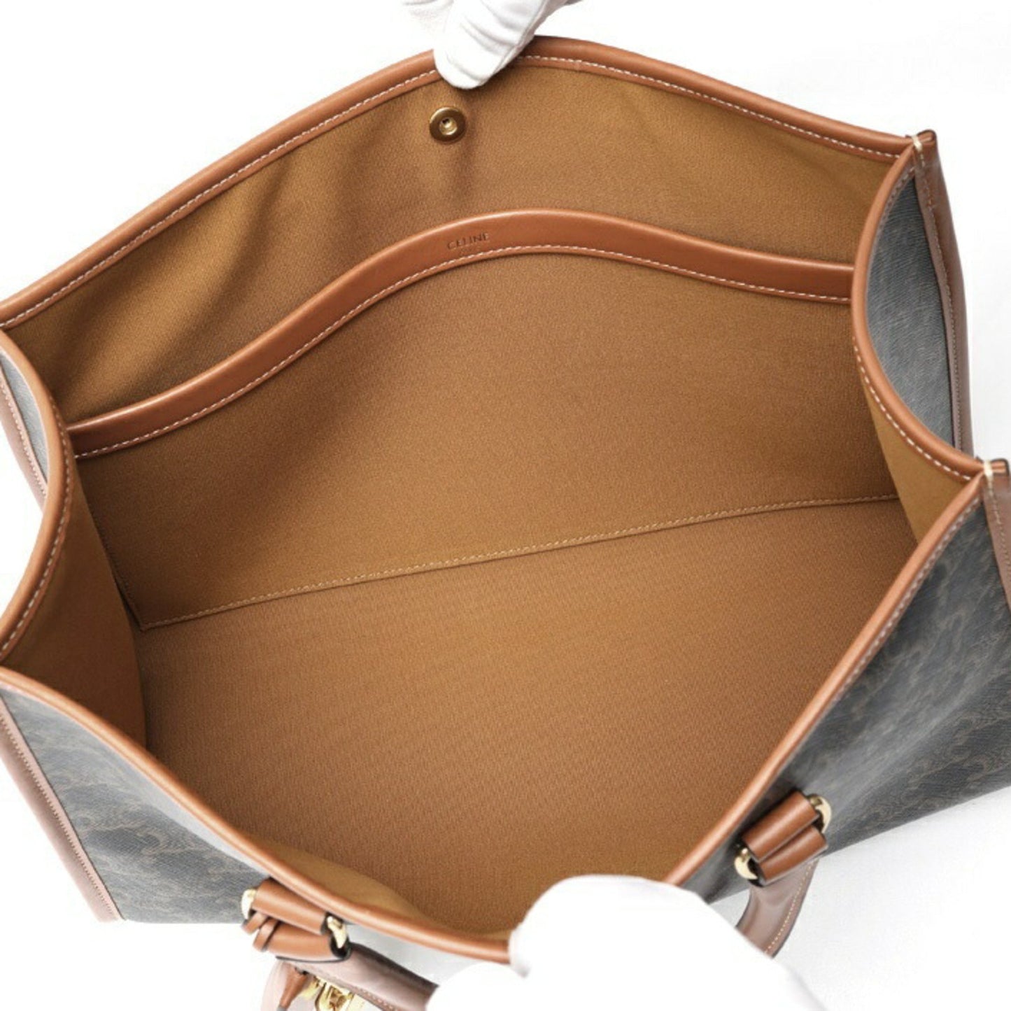 Celine Canvas Brown Tote Bags