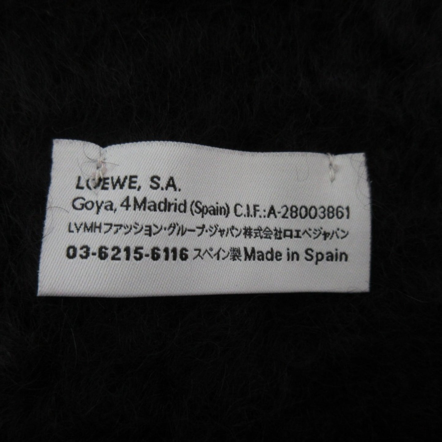 Loewe Wool Black Scarves