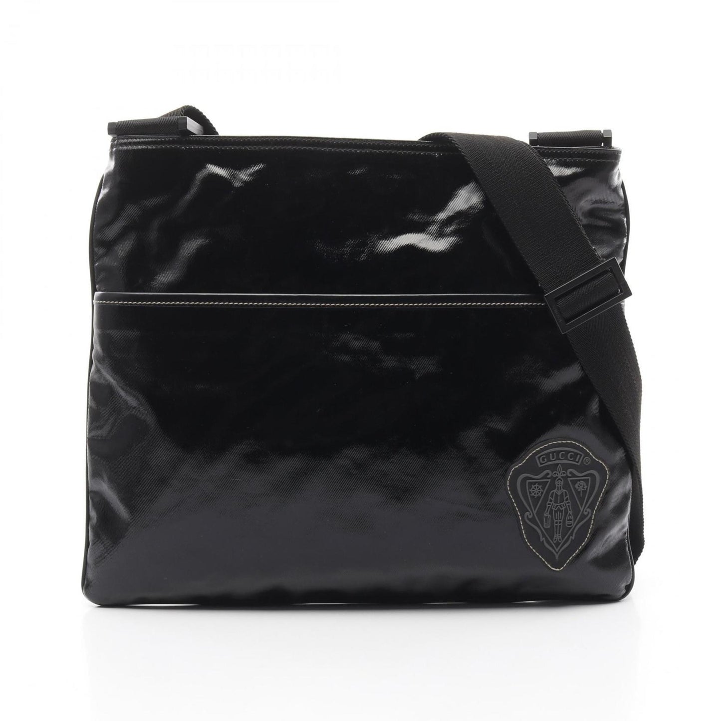Gucci Coated Canvas Black Shoulder Bags