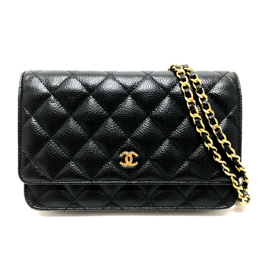 Chanel Calfskin Black Shoulder Bags