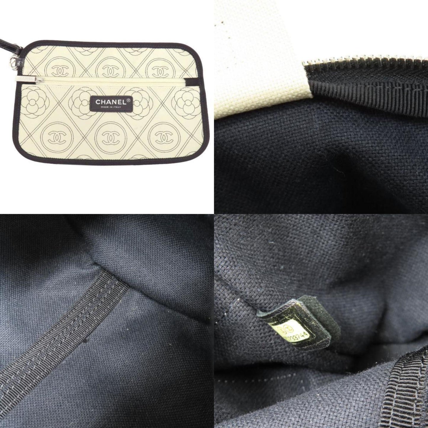 Chanel Coated Canvas Black Travel Bags