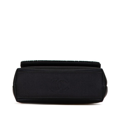 Chanel Satin Black Shoulder Bags