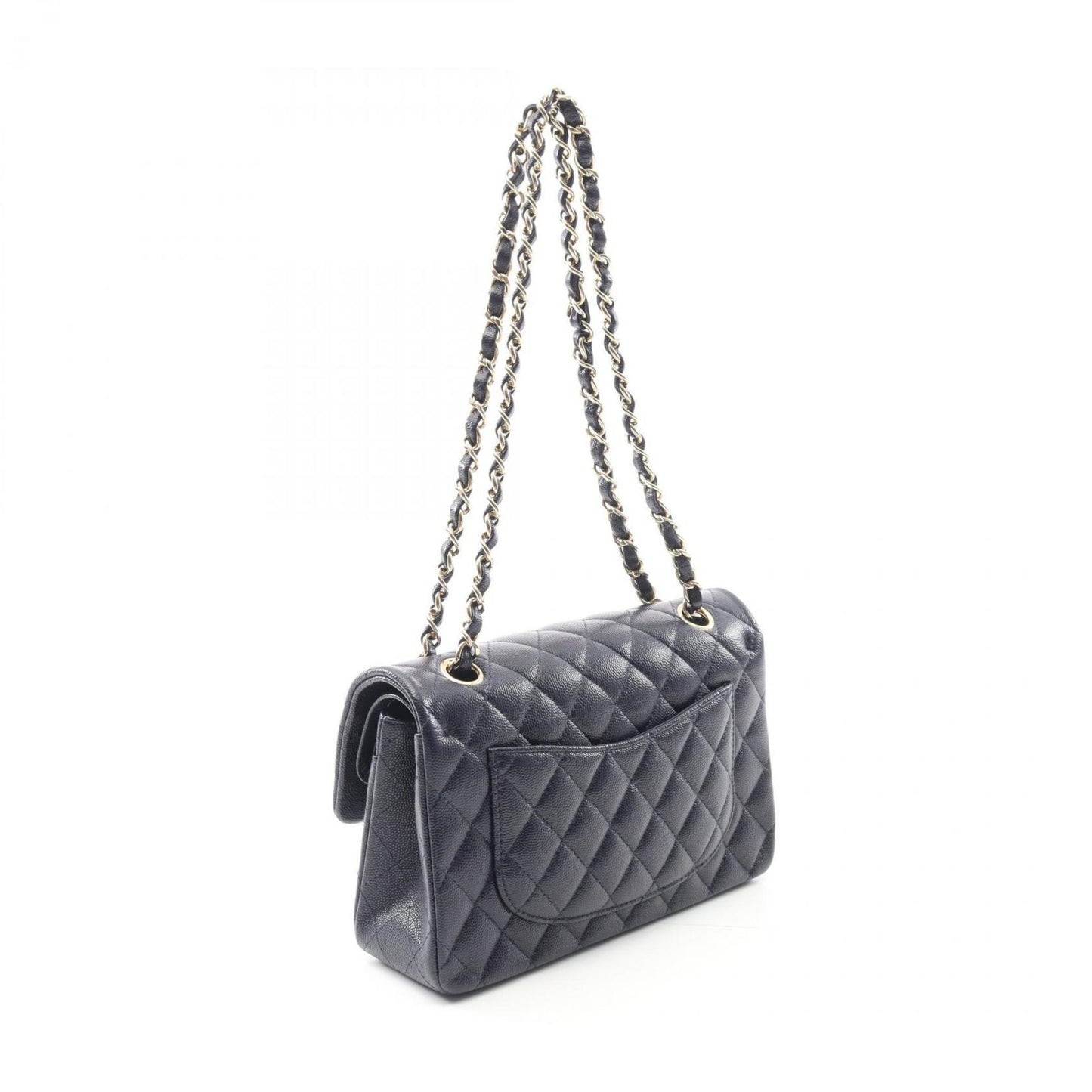 Chanel Calfskin Blue Shoulder Bags