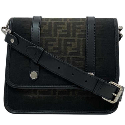 Fendi Canvas Black Shoulder Bags