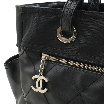 Chanel Coated Canvas Black Shoulder Bags