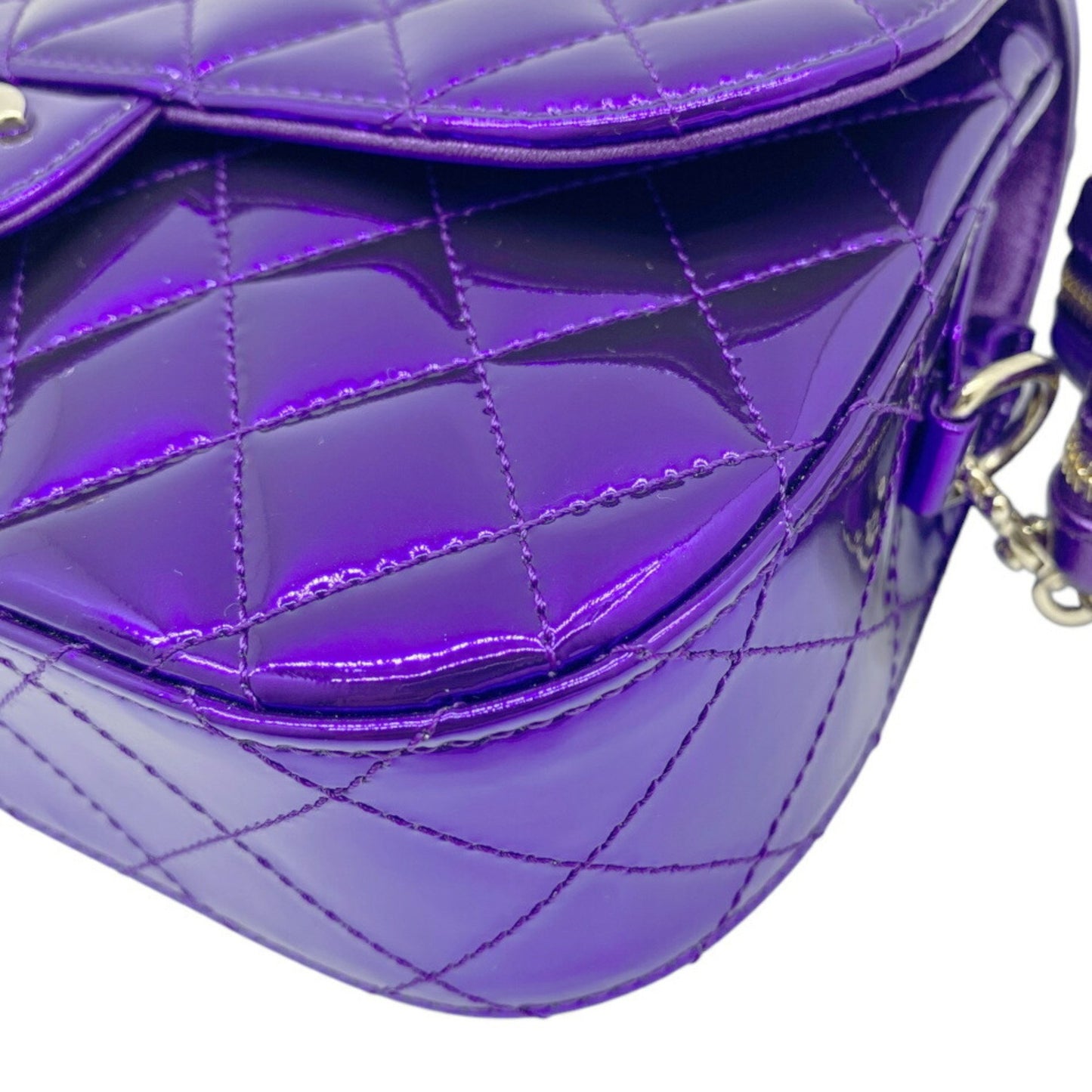 Chanel Patent Purple Shoulder Bags