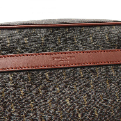 Saint Laurent Coated Canvas Brown Shoulder Bags