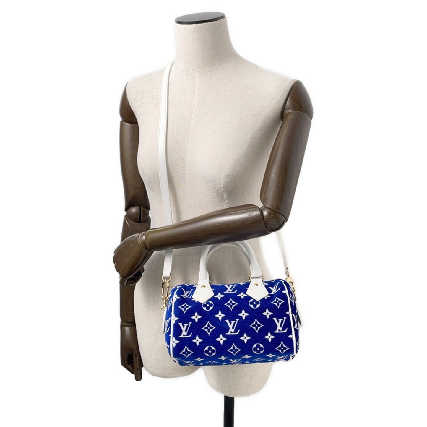 Louis Vuitton Woven Fabric Blue Handbags