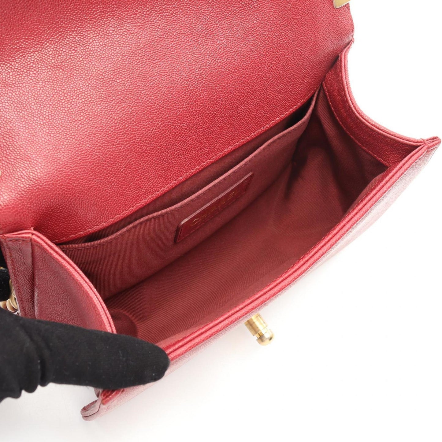 Chanel Calfskin Red Shoulder Bags
