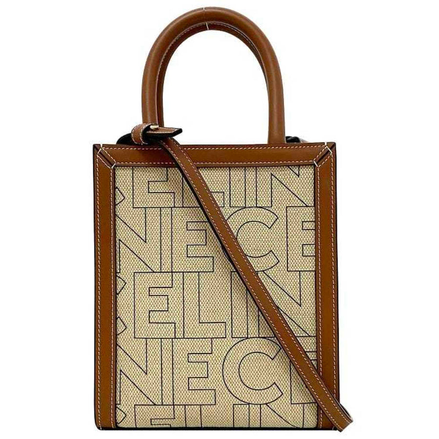 Celine Canvas Brown Handbags