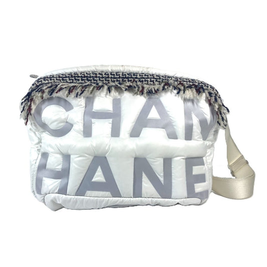 Chanel Nylon White Shoulder Bags