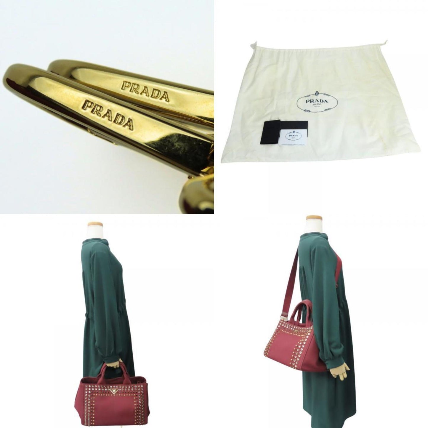 Prada Canvas Red Tote Bags