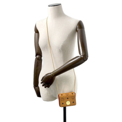 Mcm Pvc Brown Shoulder Bags