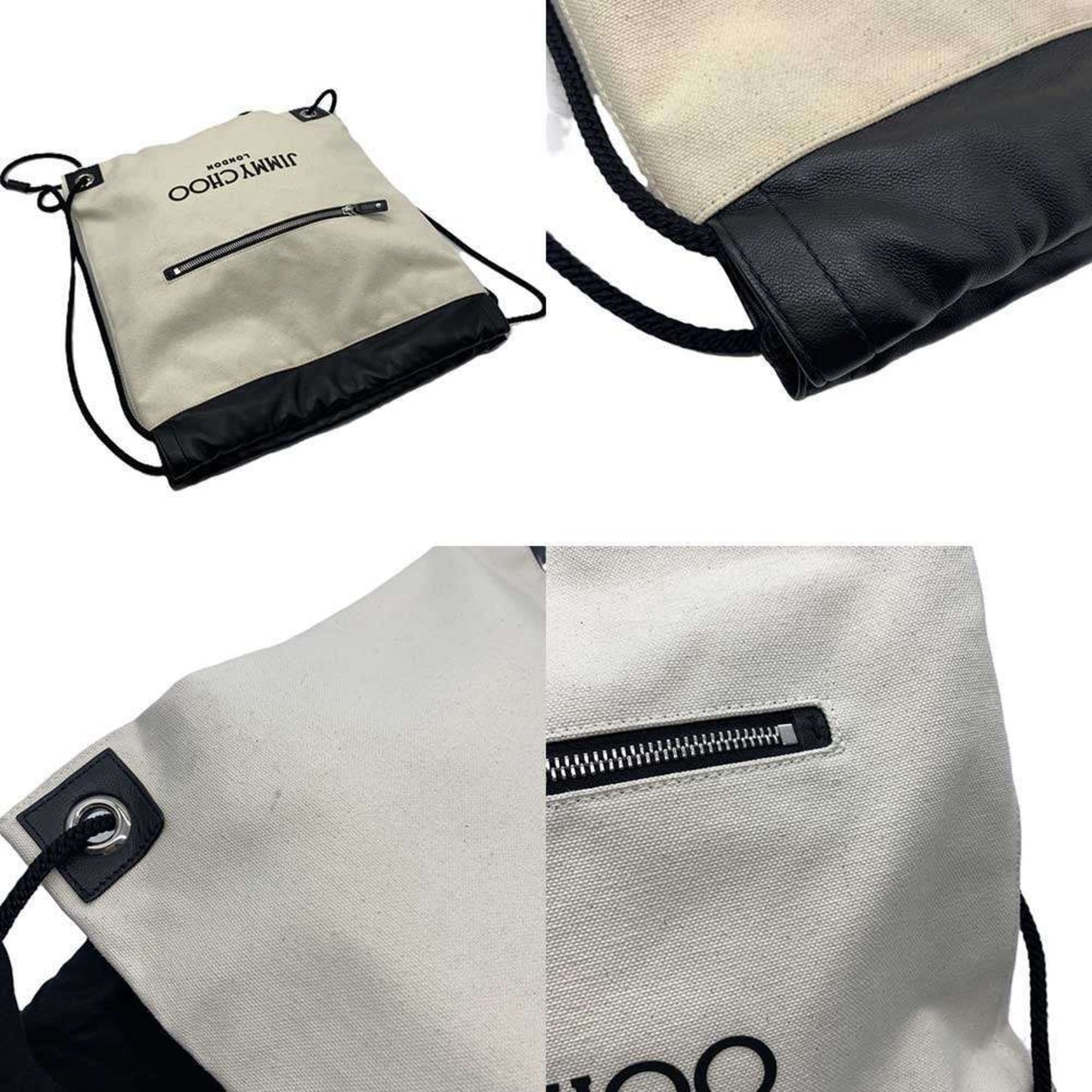 Jimmy Choo Canvas Black Backpacks