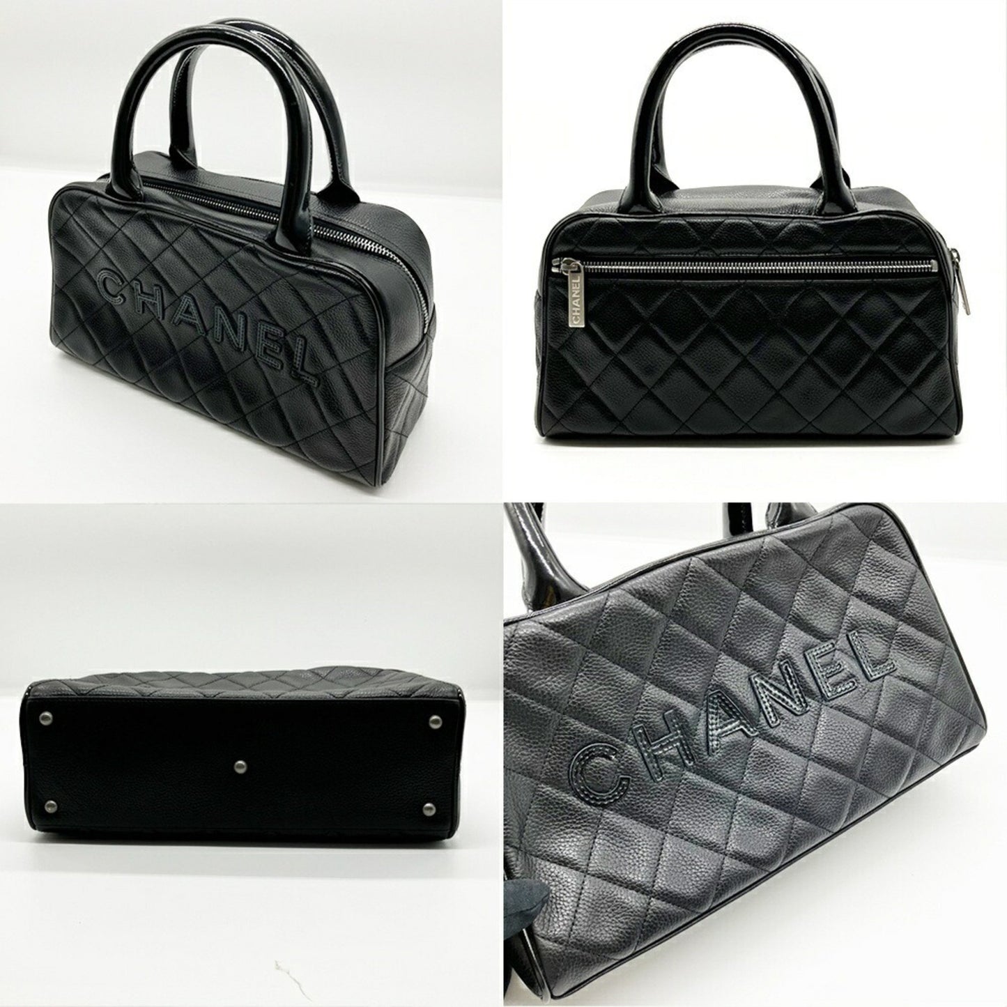 Chanel Calfskin Black Handbags