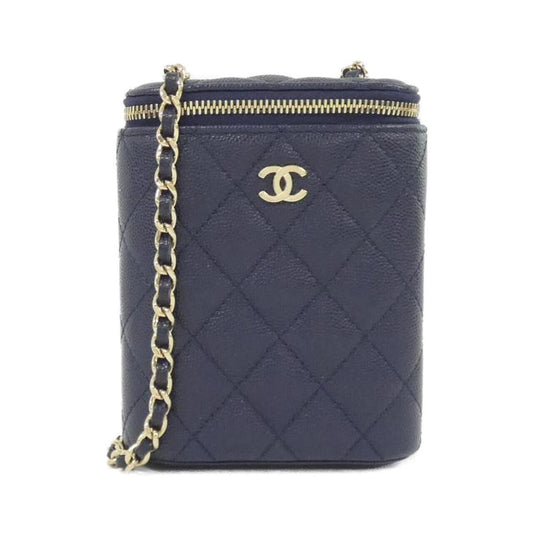 Chanel Calfskin Blue Shoulder Bags