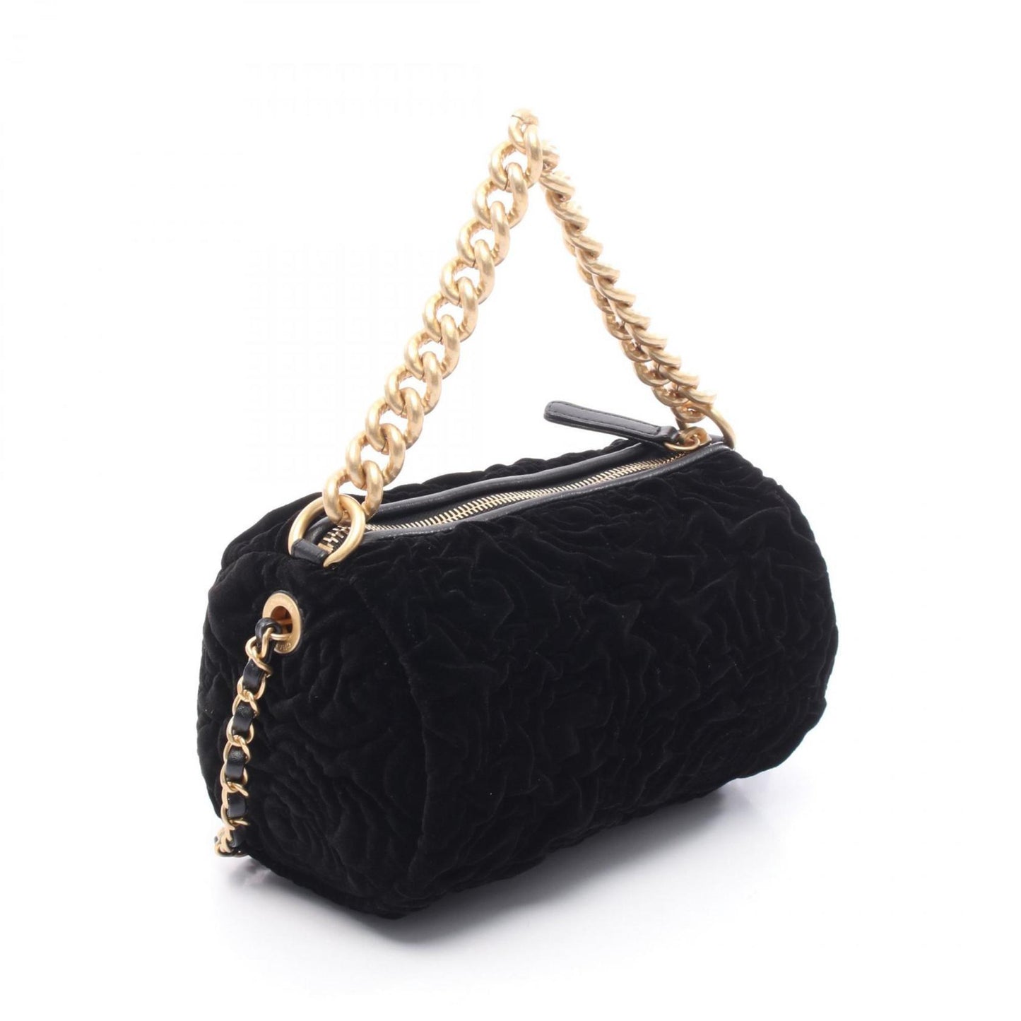 Chanel Velvet Black Shoulder Bags