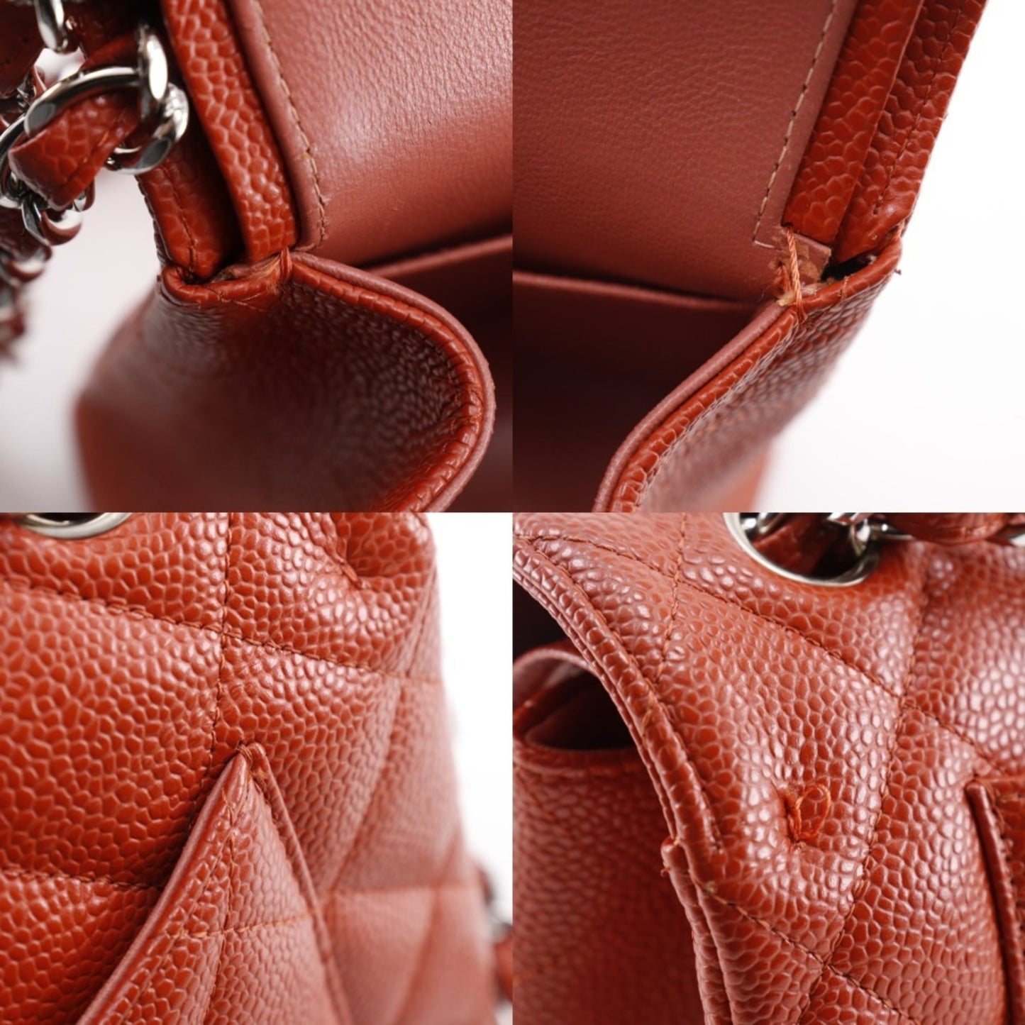 Chanel Calfskin Orange Shoulder Bags