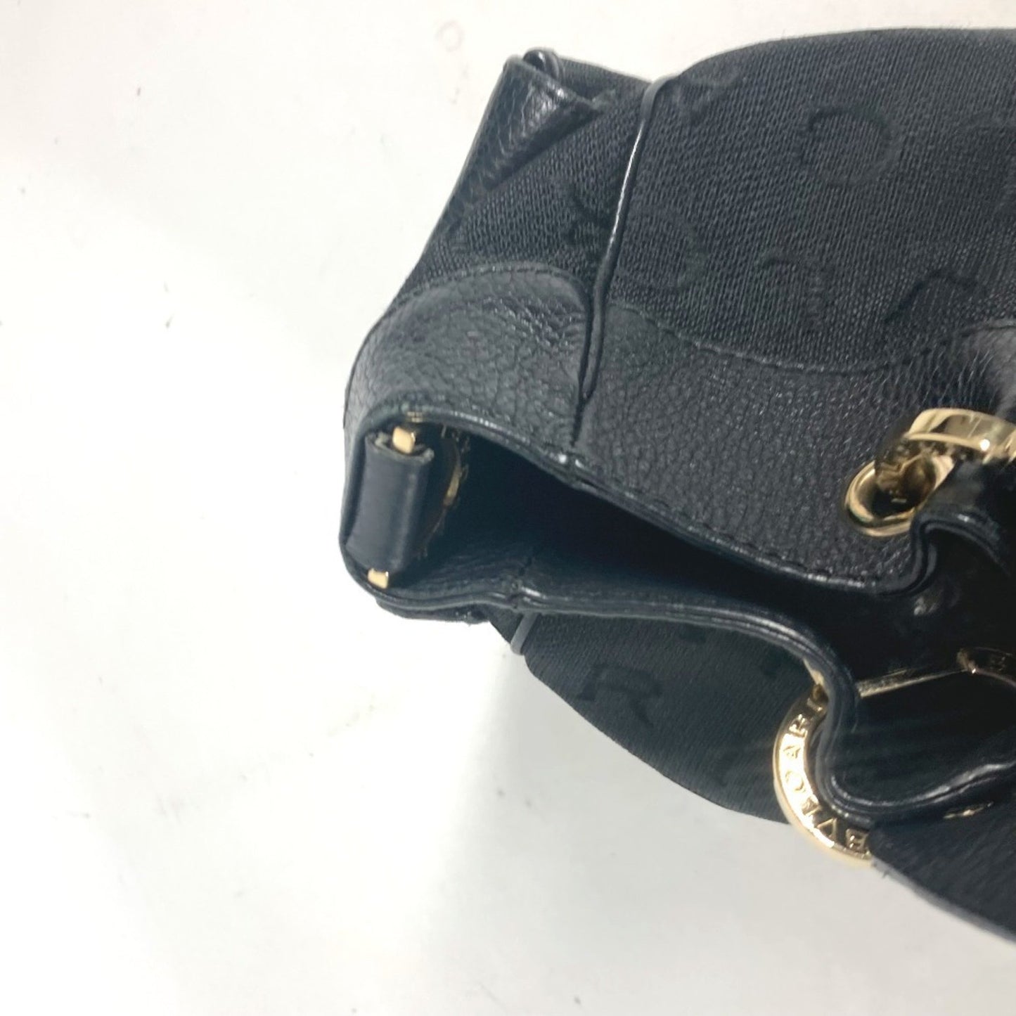 Bvlgari Canvas Black Shoulder Bags