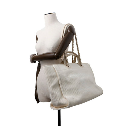 Chanel Canvas White Shoulder Bags