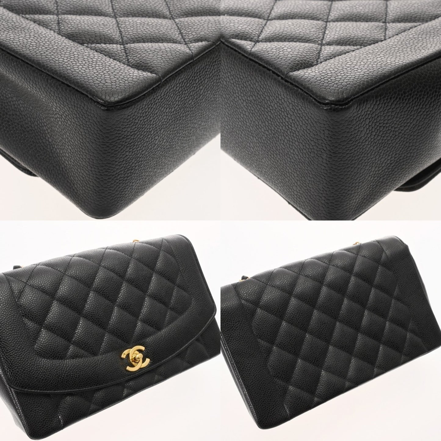 Chanel Calfskin Black Shoulder Bags