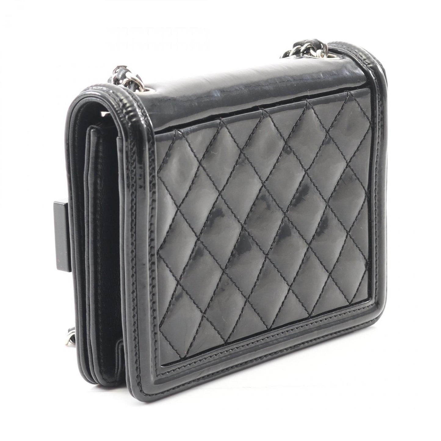 Chanel Patent Black Shoulder Bags