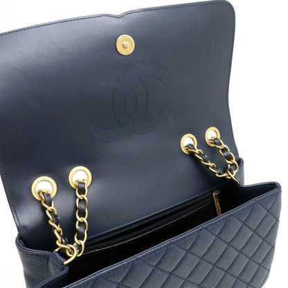 Chanel Calfskin Blue Shoulder Bags