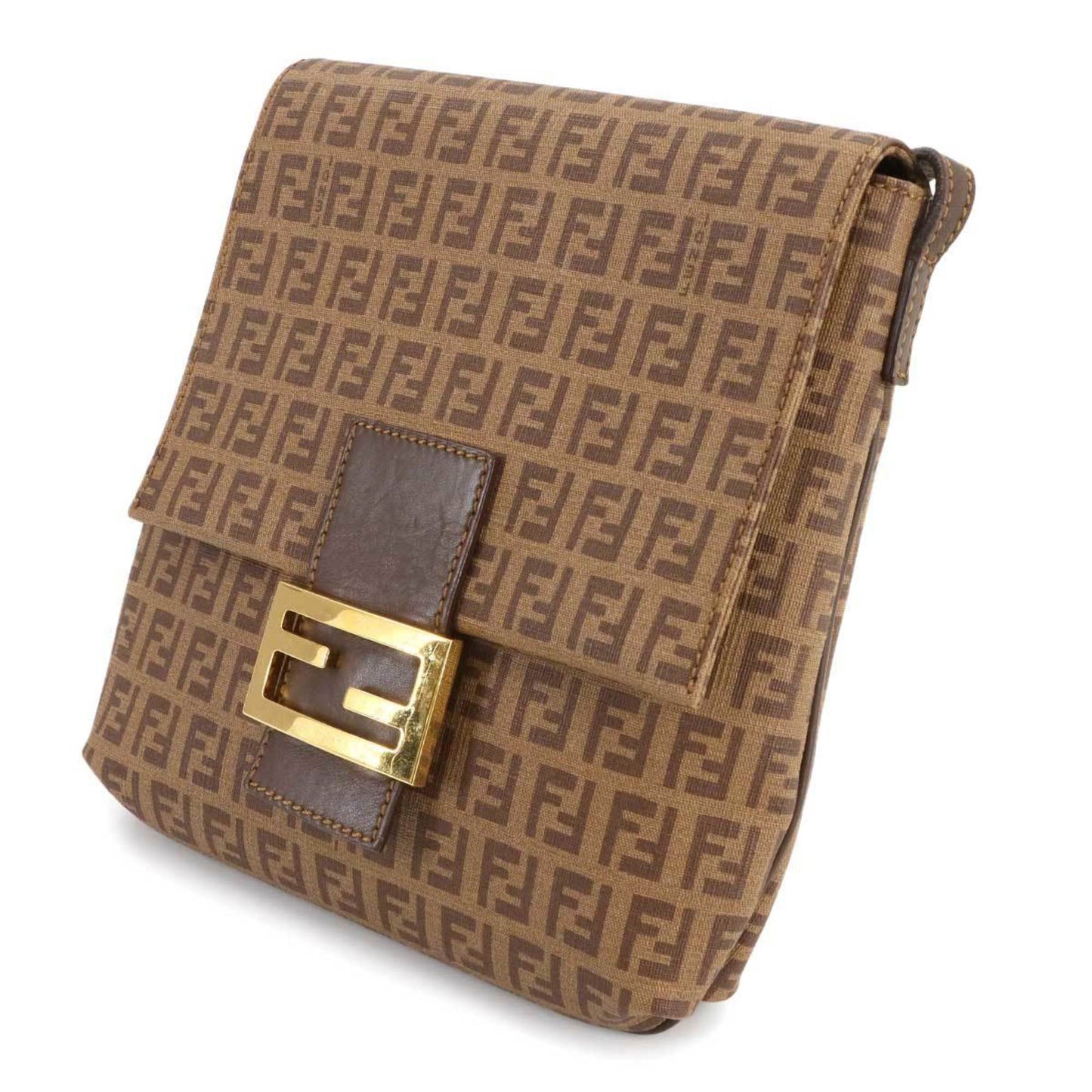 Fendi Pvc Brown Shoulder Bags