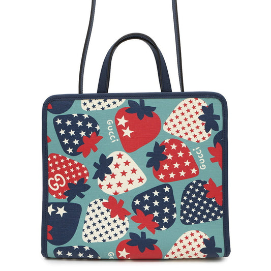 Gucci Pvc Blue Tote Bags