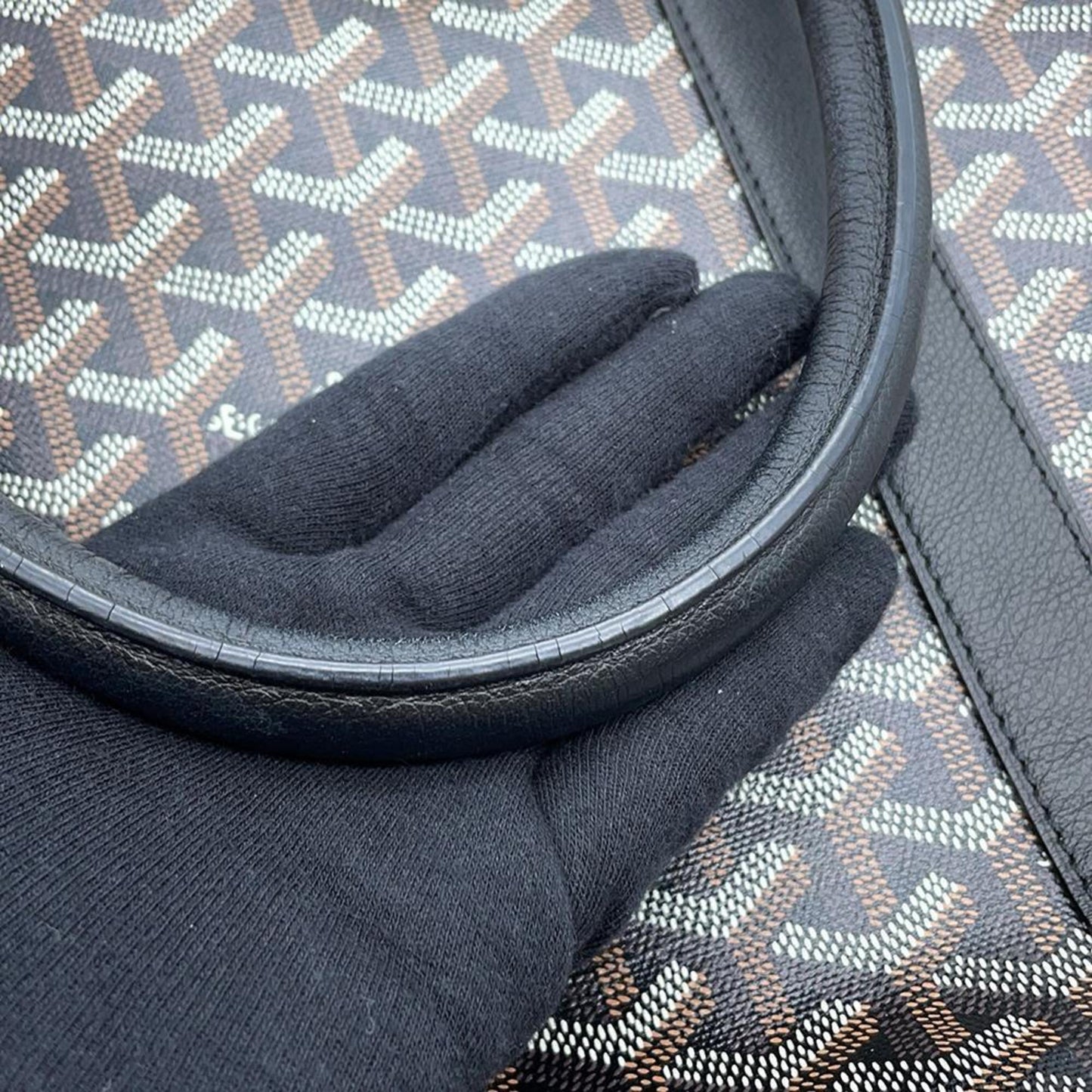 Goyard Pvc Black Tote Bags