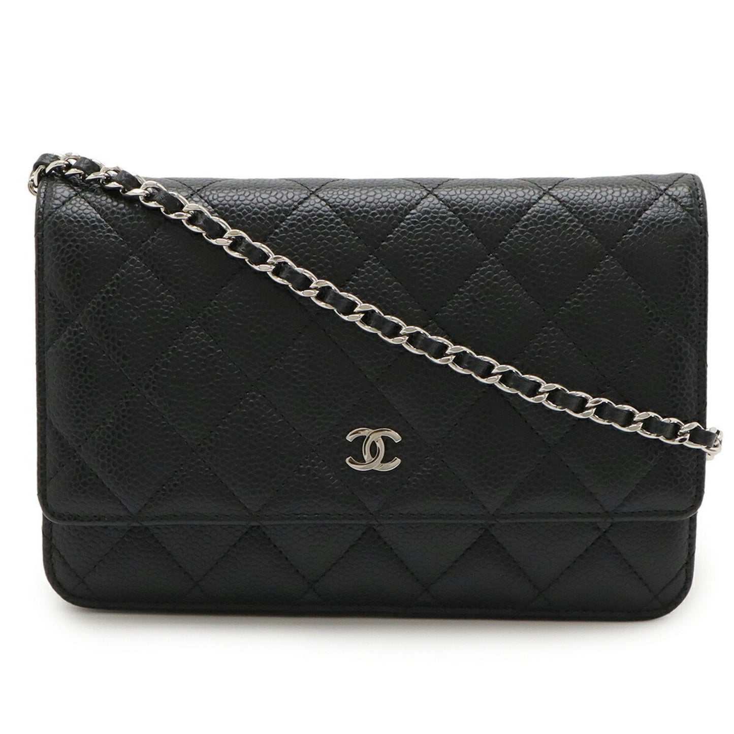 Chanel Calfskin Black Shoulder Bags
