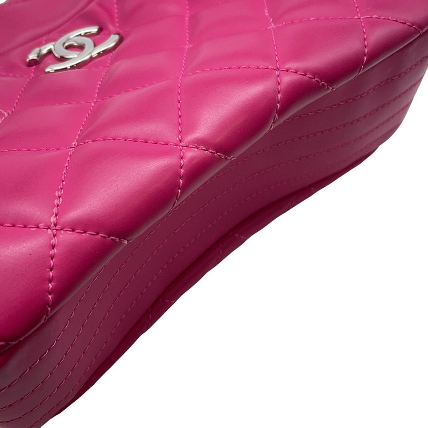 Chanel Faux Leather Pink Shoulder Bags