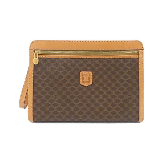 Celine Coated Canvas Brown Clutch Bags