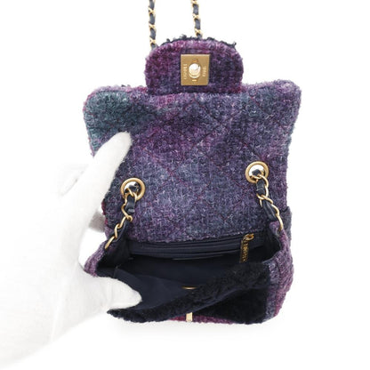 Chanel Wool Purple Shoulder Bags