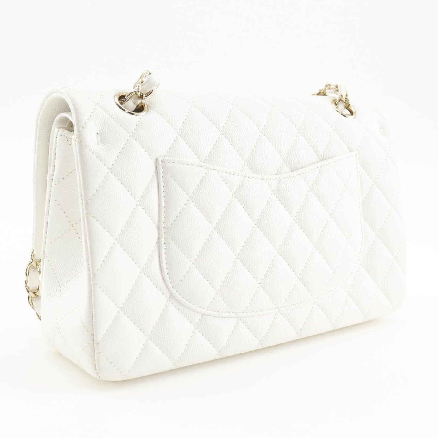 Chanel Calfskin White Shoulder Bags