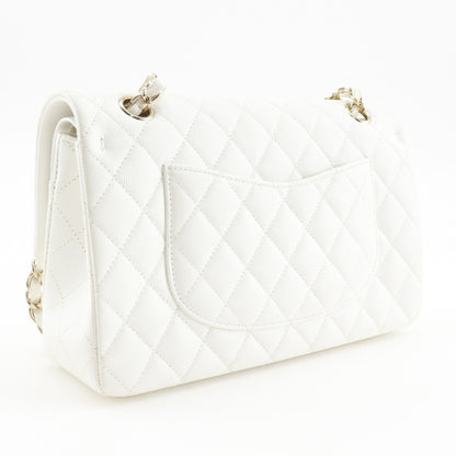 Chanel Calfskin White Shoulder Bags