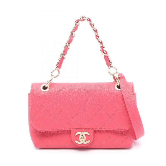 Chanel Calfskin Pink Shoulder Bags