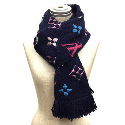 Louis Vuitton Wool Blue Scarves