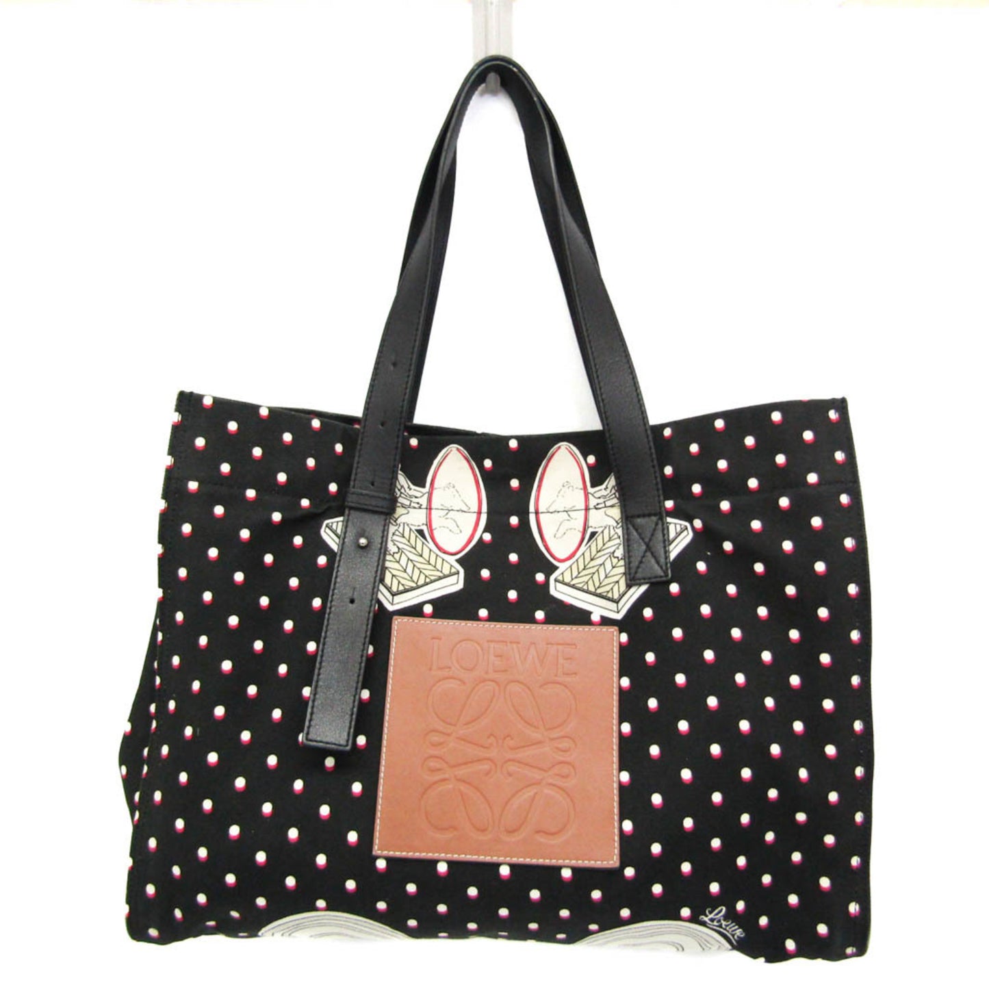 Loewe Canvas Black Tote Bags
