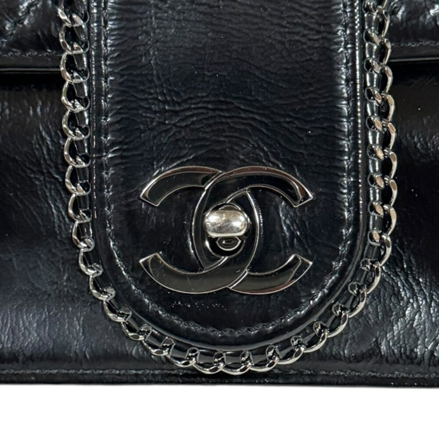 Chanel Patent Black Shoulder Bags