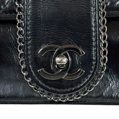Chanel Patent Black Shoulder Bags