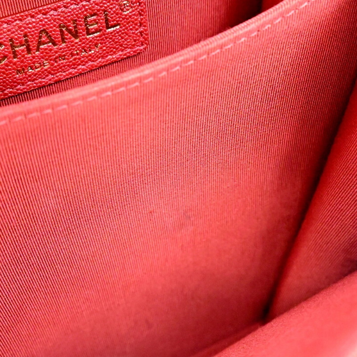 Chanel Calfskin Red Shoulder Bags