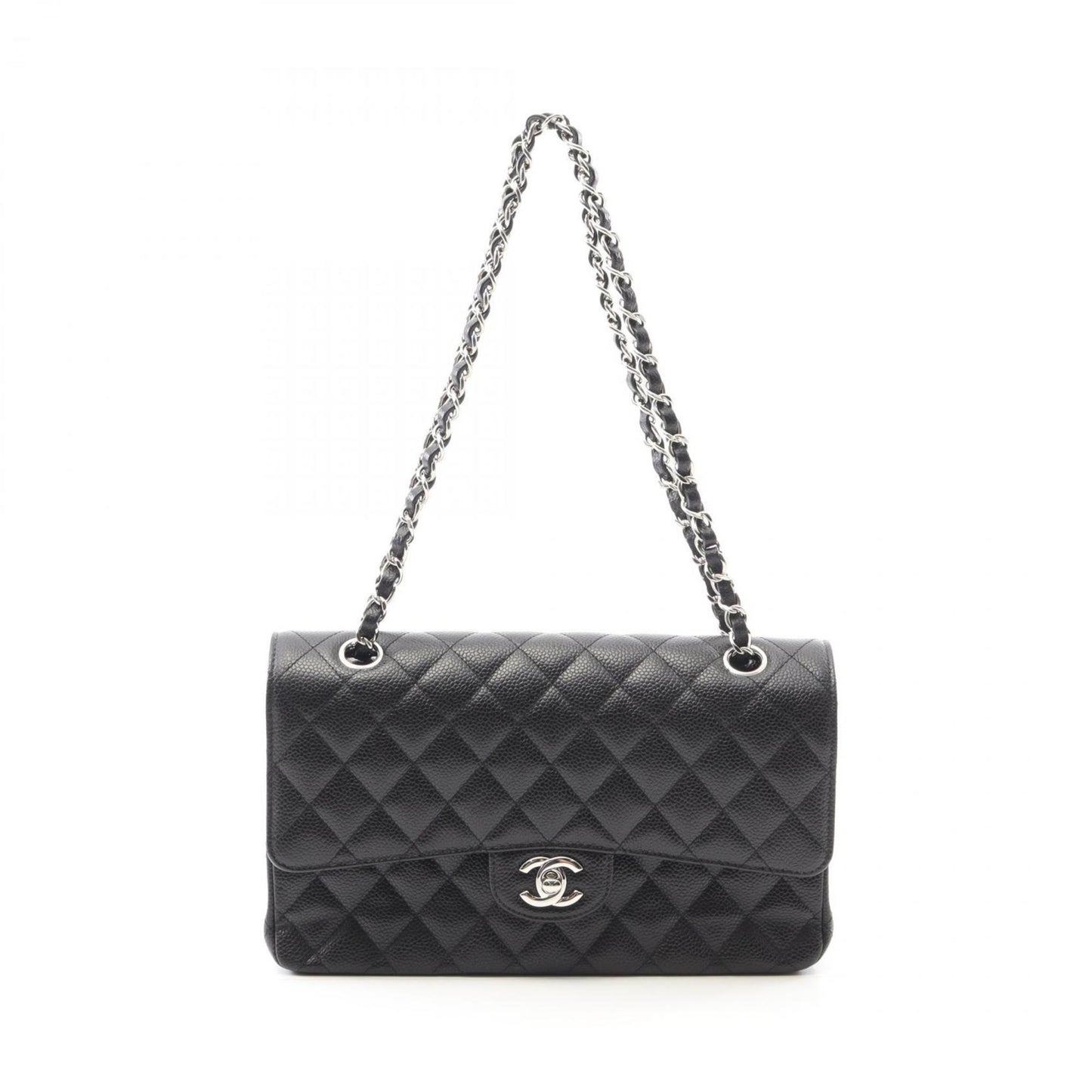 Chanel Calfskin Black Shoulder Bags