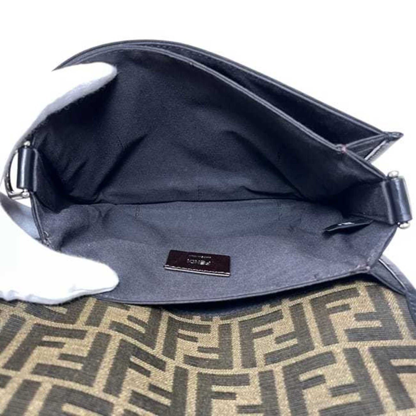 Fendi Canvas Black Shoulder Bags