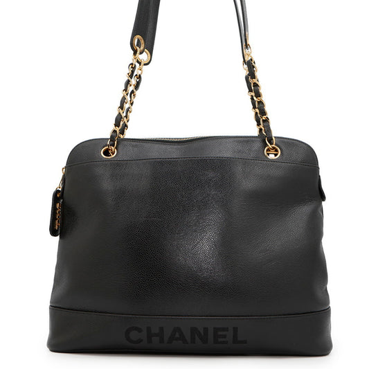 Chanel Calfskin Black Shoulder Bags